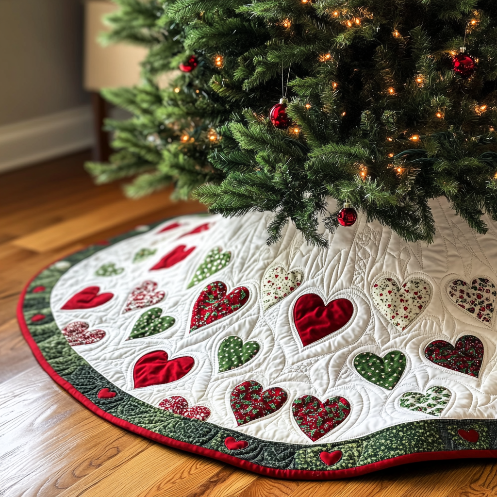 Heart DAI230924048 Quilted Tree Skirt