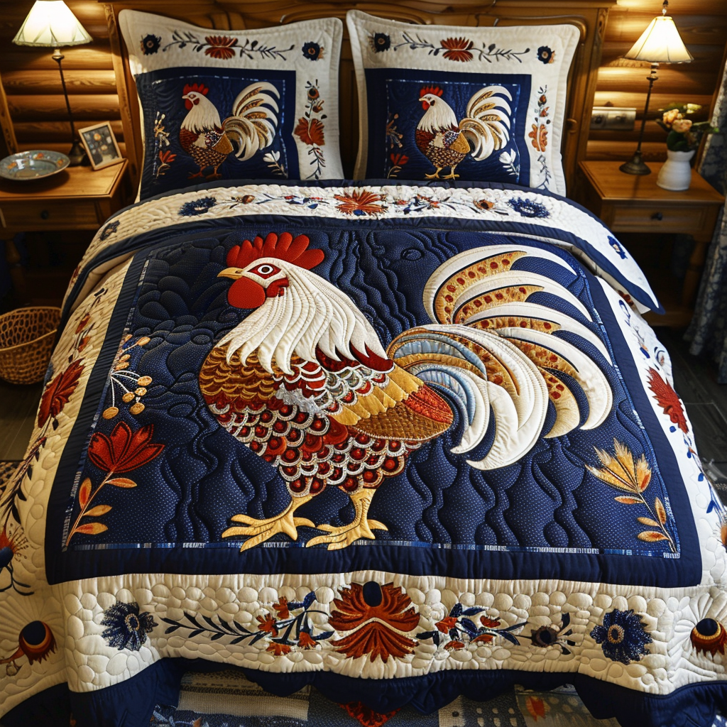 Rooster TAI251124152 Quilt Bedding Set