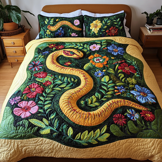 Floral Snake DAI200125124 Quilt Bedding Set