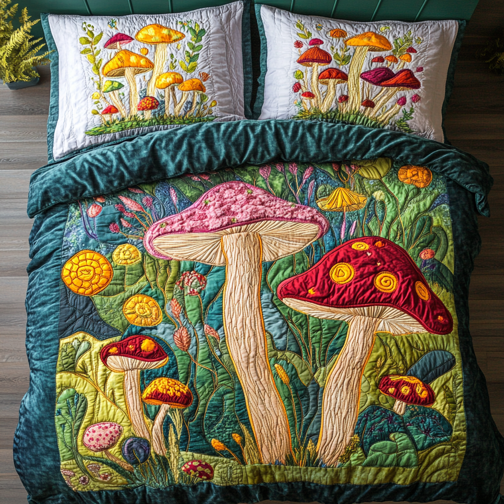 Mushroom DAI200125115 Quilt Bedding Set