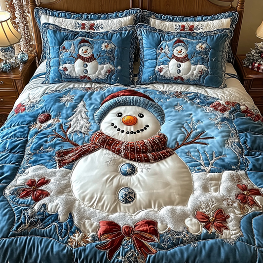 Christmas Snowman TAI101224351 Quilt Bedding Set