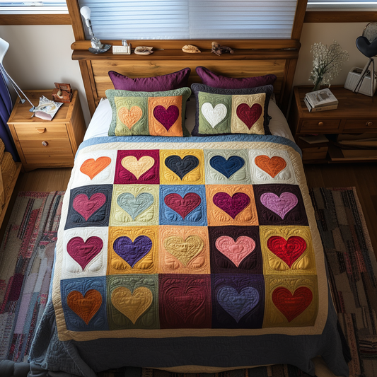 Heart DAI200125050 Quilt Bedding Set