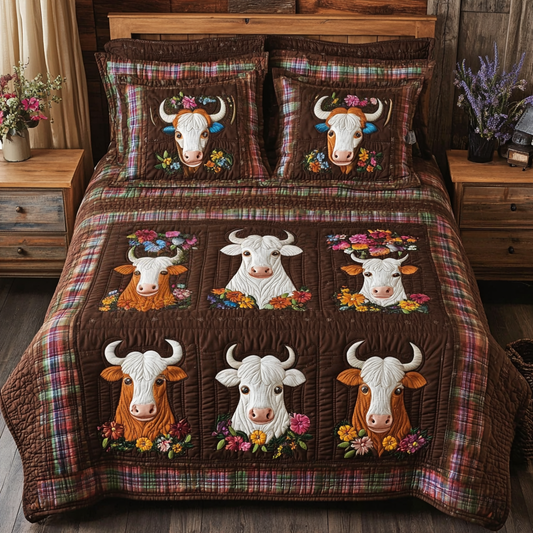 Highland Cow DAI040225304 Quilt Bedding Set