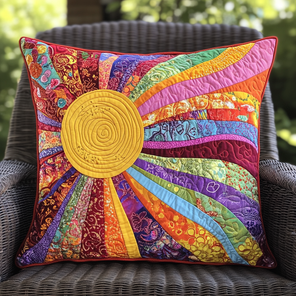 Hippie Sun TAI091024417 Quilted Pillow Case