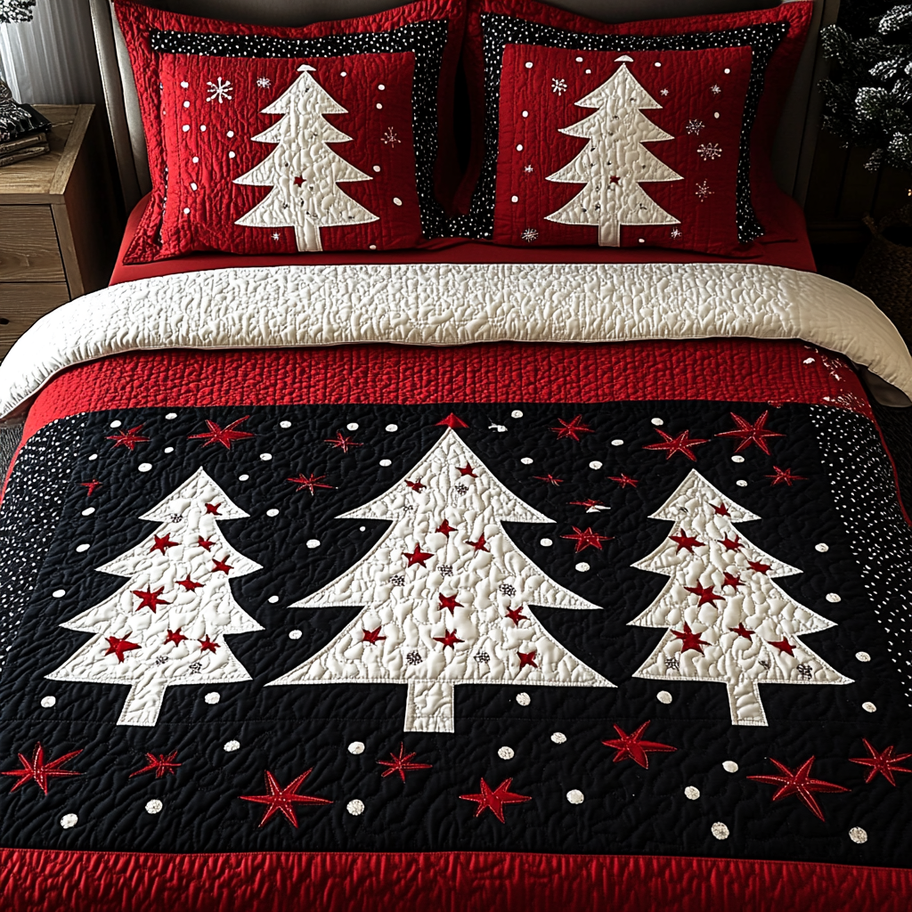 Christmas Tree TAI201124350 Quilt Bedding Set