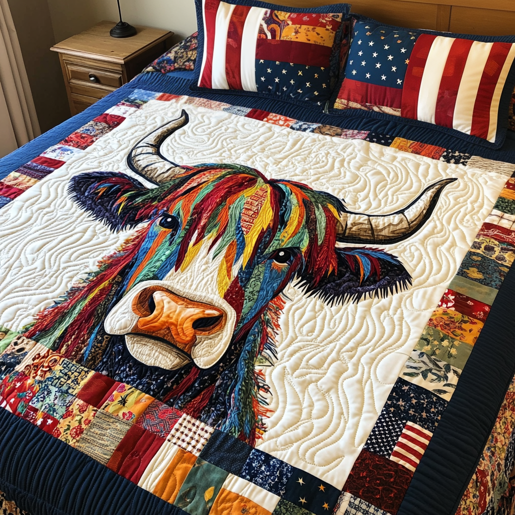 Highland Cow DAI200125080 Quilt Bedding Set