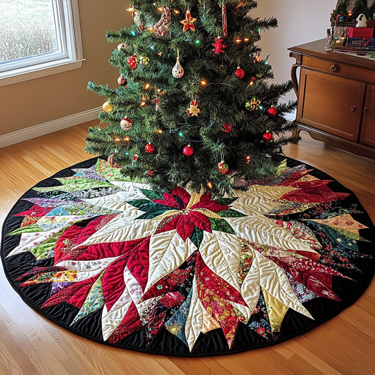 Christmas Poinsettia TAI021024163 Quilted Tree Skirt