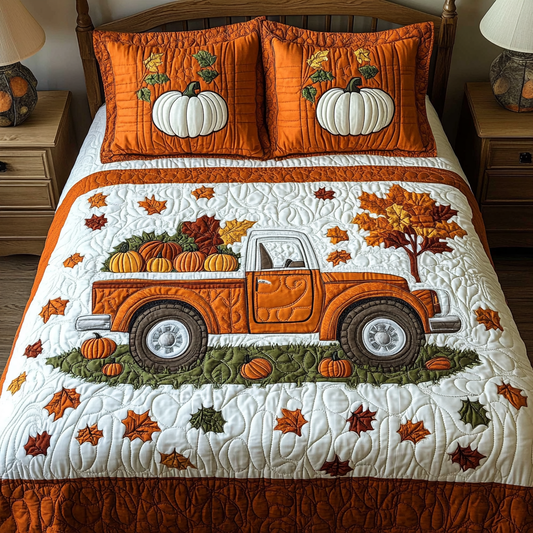 Pumpkin Truck DAI090125101 Quilt Bedding Set