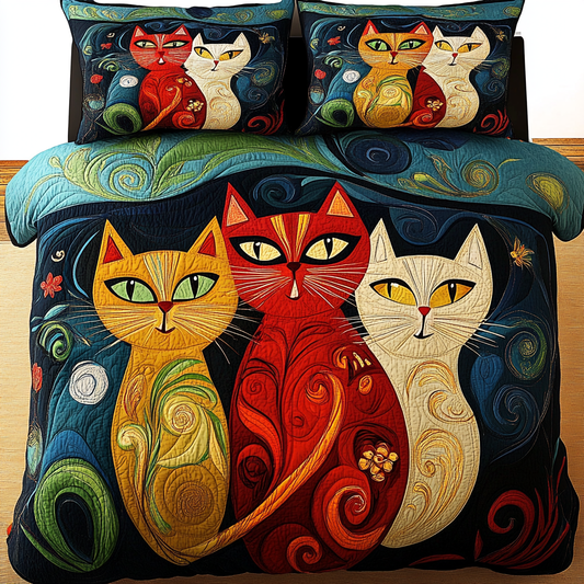 Cats TAI201124211 Quilt Bedding Set