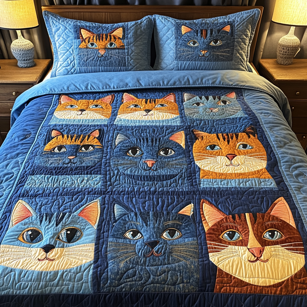 Cat DAI280824026 Quilt Bedding Set