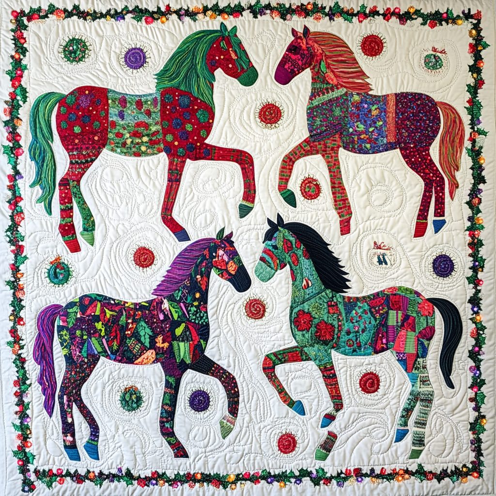 Christmas Horse TAI091024100 Quilt Blanket