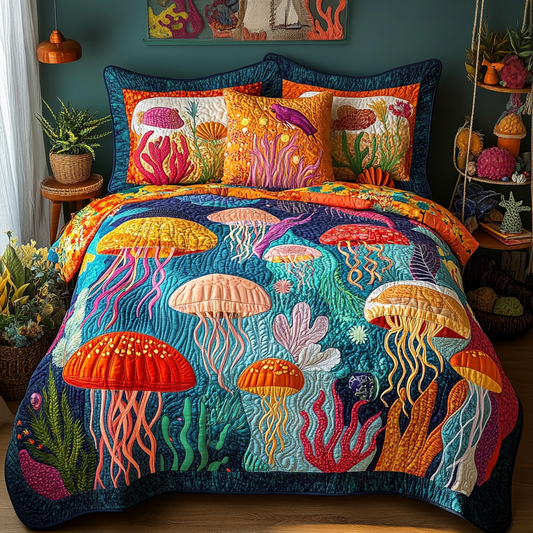 Jellyfish Ocean DAI171224190 Quilt Bedding Set