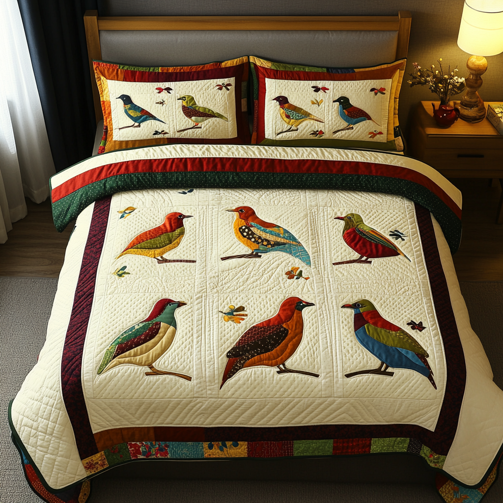 Bird DAI280824214 Quilt Bedding Set