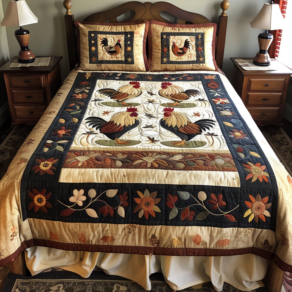 Chicken TAI040624095 Quilt Bedding Set