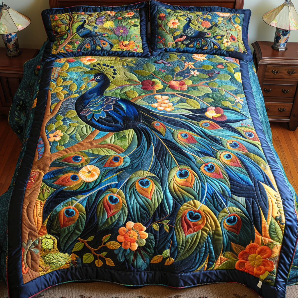 Peacock TAI100724104 Quilt Bedding Set