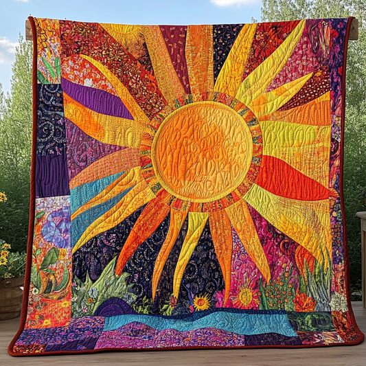 Hippie Sun TAI021024275 Quilt Blanket