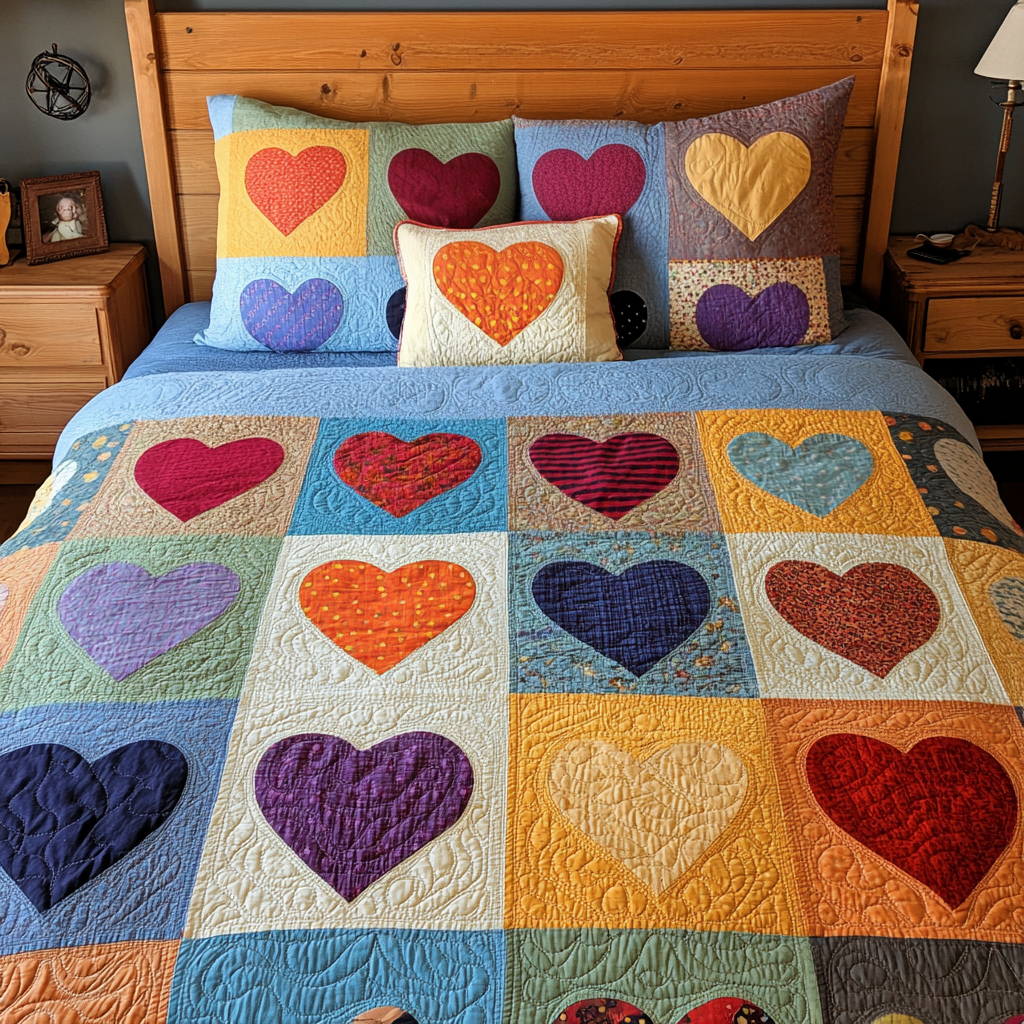 Heart DAI200125049 Quilt Bedding Set