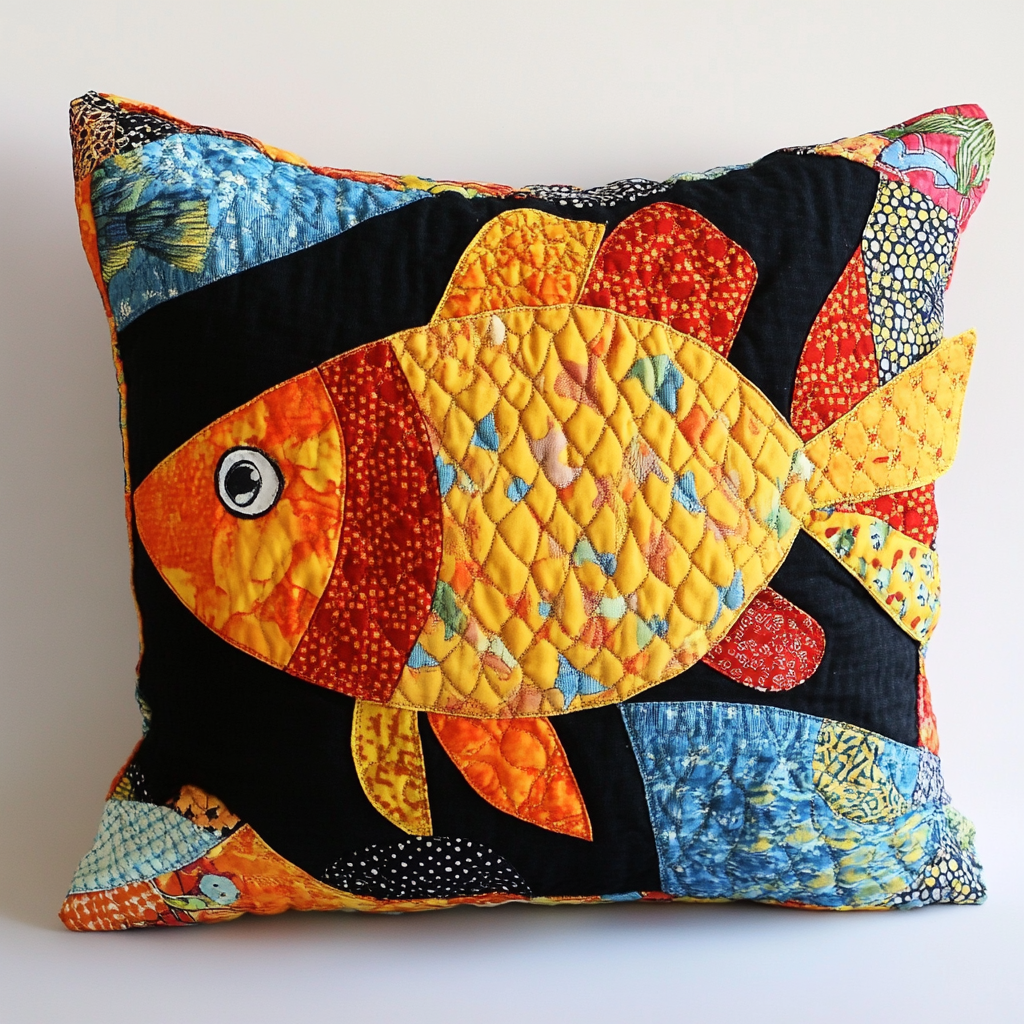 Fish TAI130824272 Quilted Pillow Case