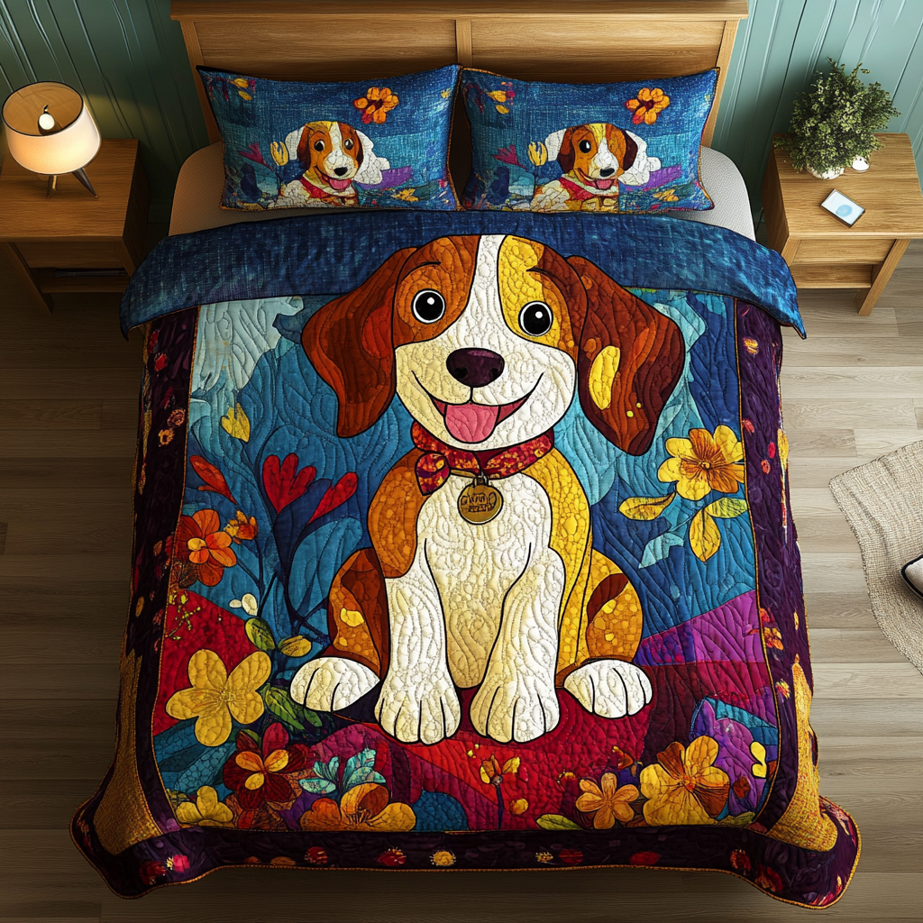 Beagle TAI181024297 Quilt Bedding Set