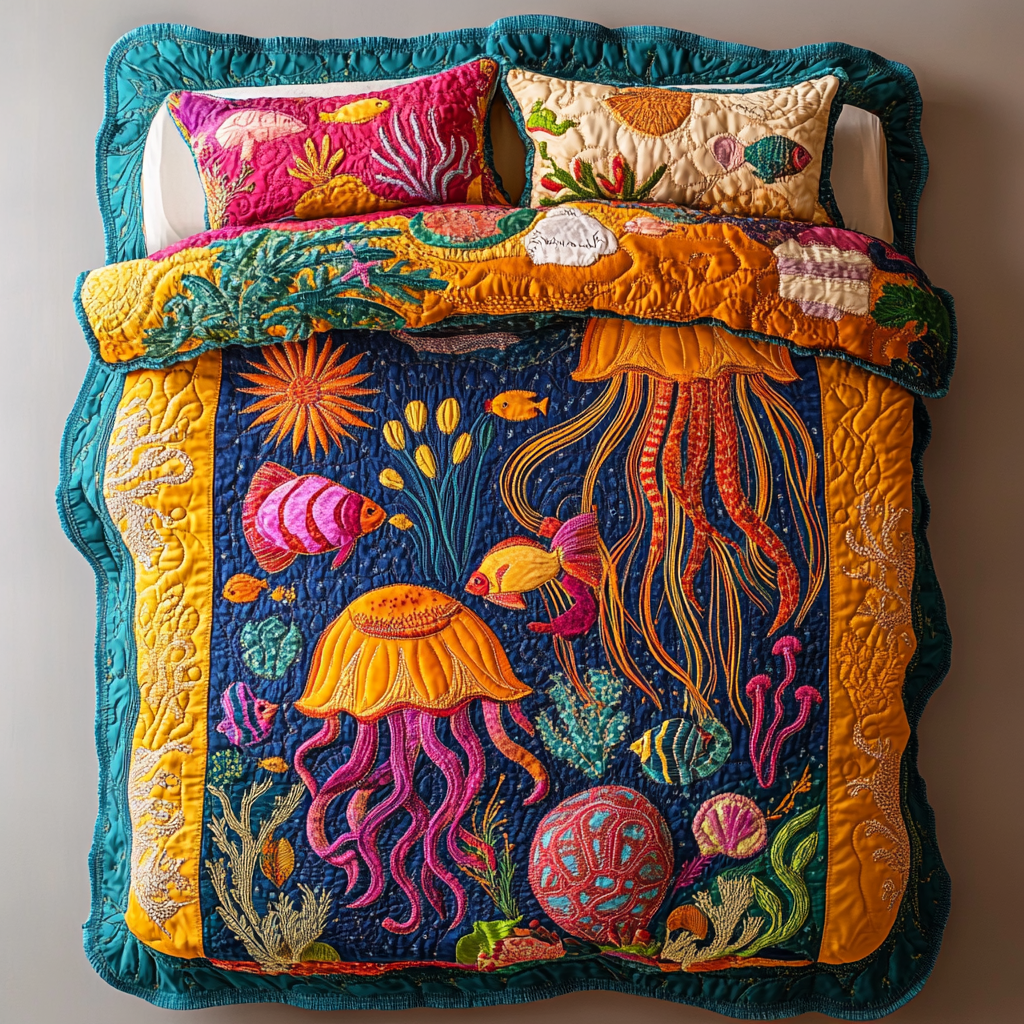 Jellyfish DAI171224186 Quilt Bedding Set