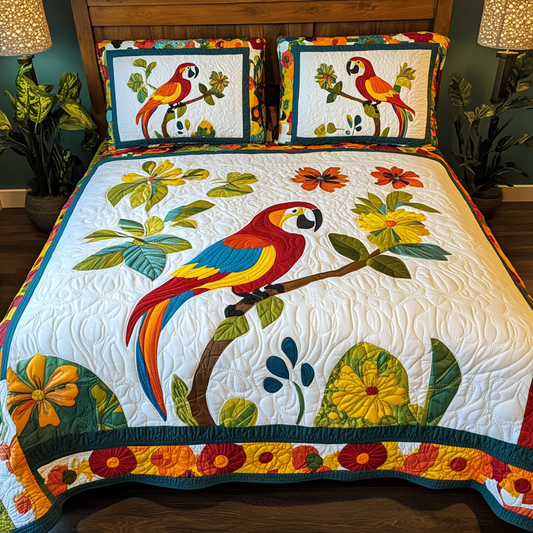 Parrot DAI281124122 Quilt Bedding Set