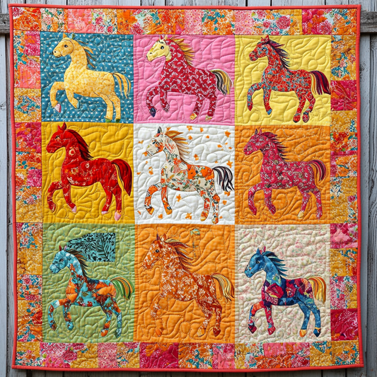 Horse DAI070824071 Quilt Blanket