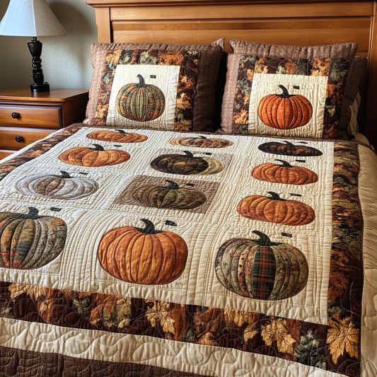 Pumpkin TAI021024224 Quilt Bedding Set