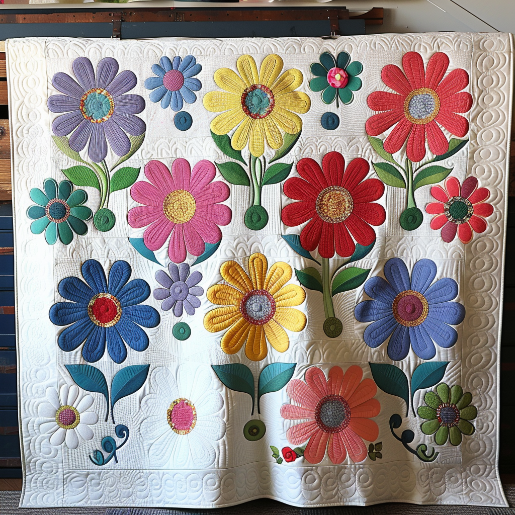 Daisy Flower TAI100724018 Quilt Blanket