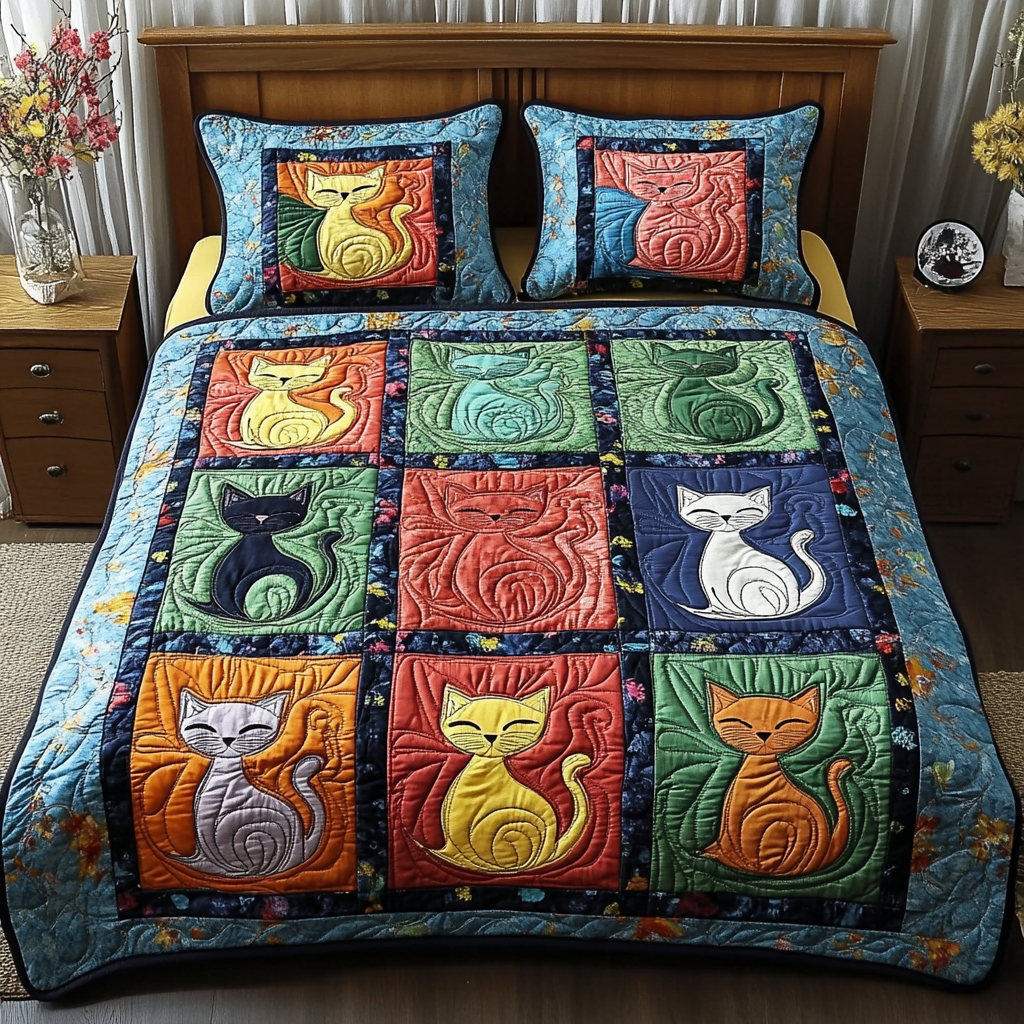 Cat DAI280824016 Quilt Bedding Set