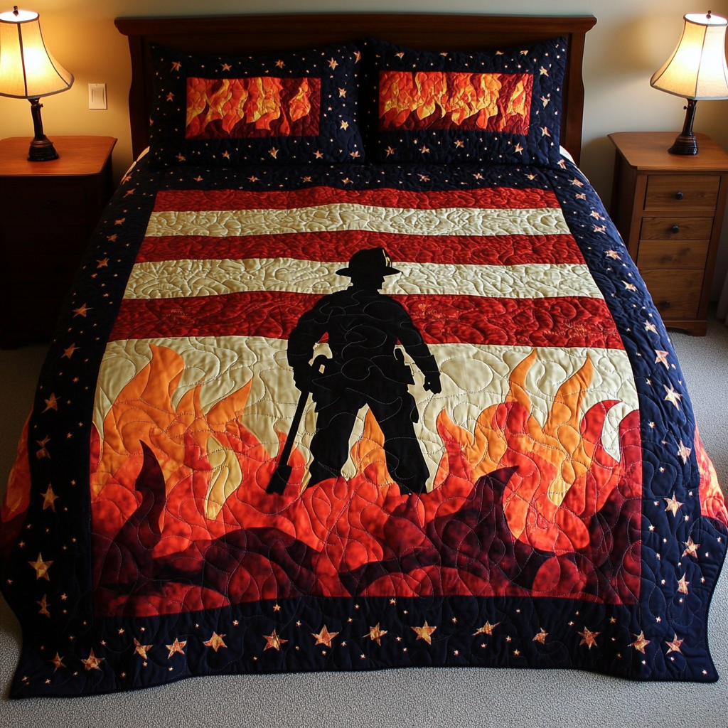 Firefighter TAI101224298 Quilt Bedding Set