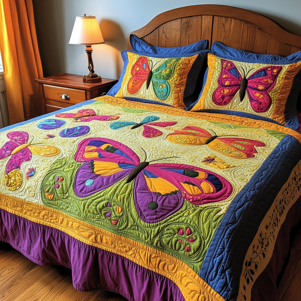 Butterfly TAI080824089 Quilt Bedding Set