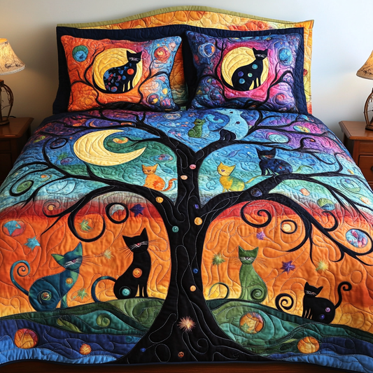 Cats On The Tree DAI040225257 Quilt Bedding Set