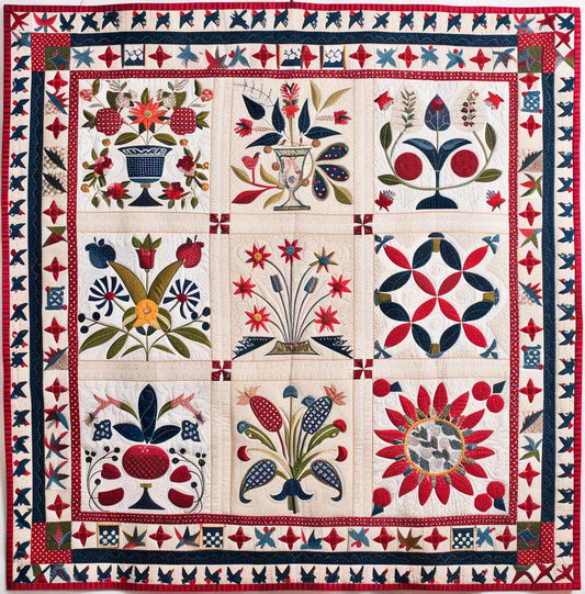 Amish Flower TAI240424028 Quilt Blanket