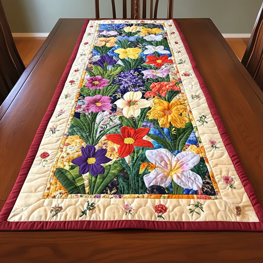 Flower Garden DAI040225452 Quilted Table Runner