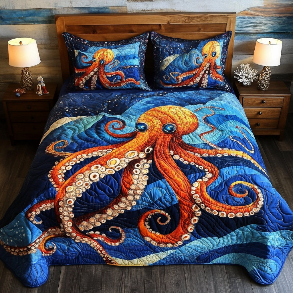 Octopus DAI150125224 Quilt Bedding Set