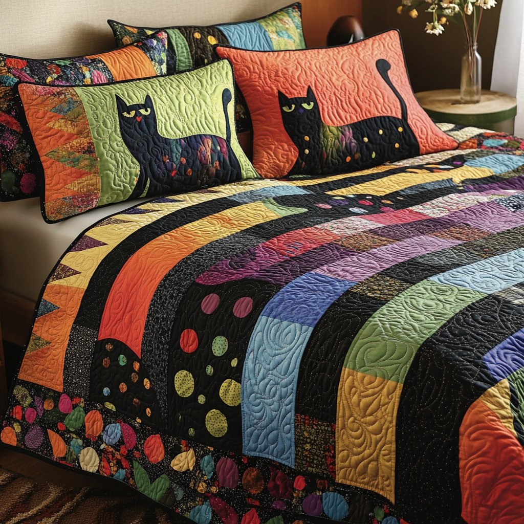 Cats TAI181024235 Quilt Bedding Set