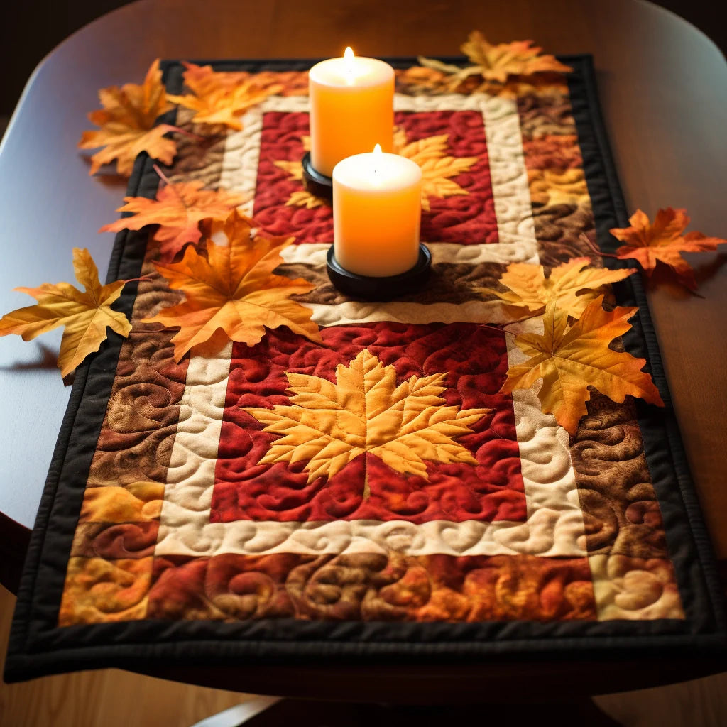 Maple Leaves TAI24112333 Quilted Table Runner