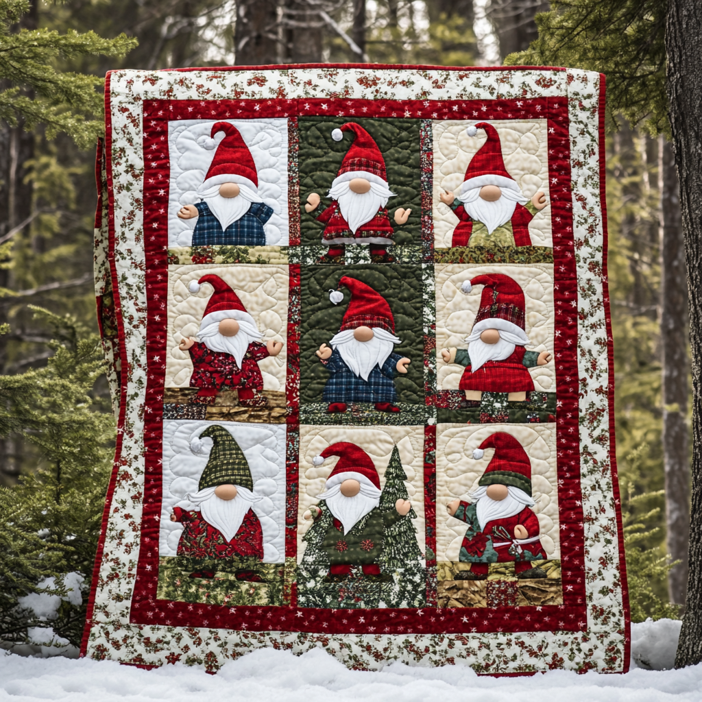 Christmas Gnome DAI190824139 Quilt Blanket