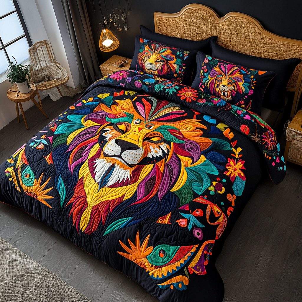 Lion DAI281124165 Quilt Bedding Set