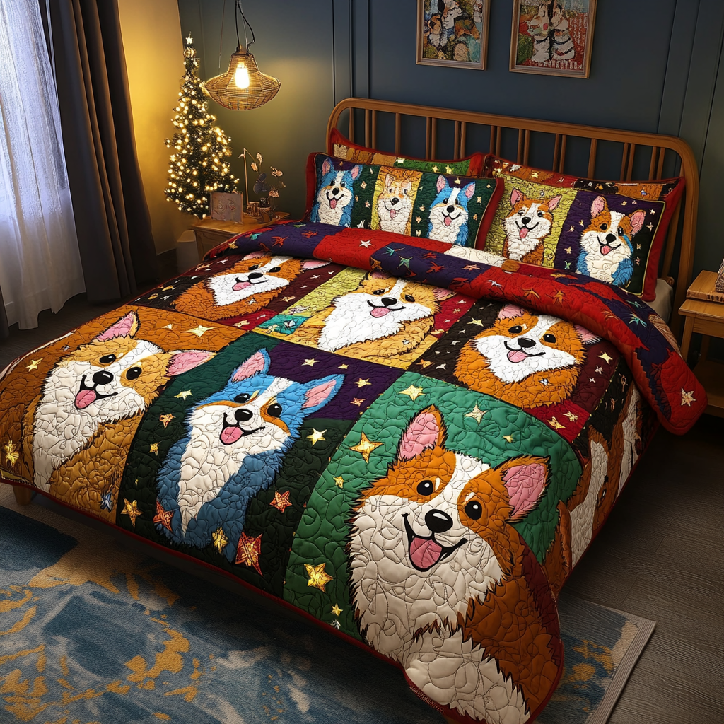 Corgi TAI181024357 Quilt Bedding Set