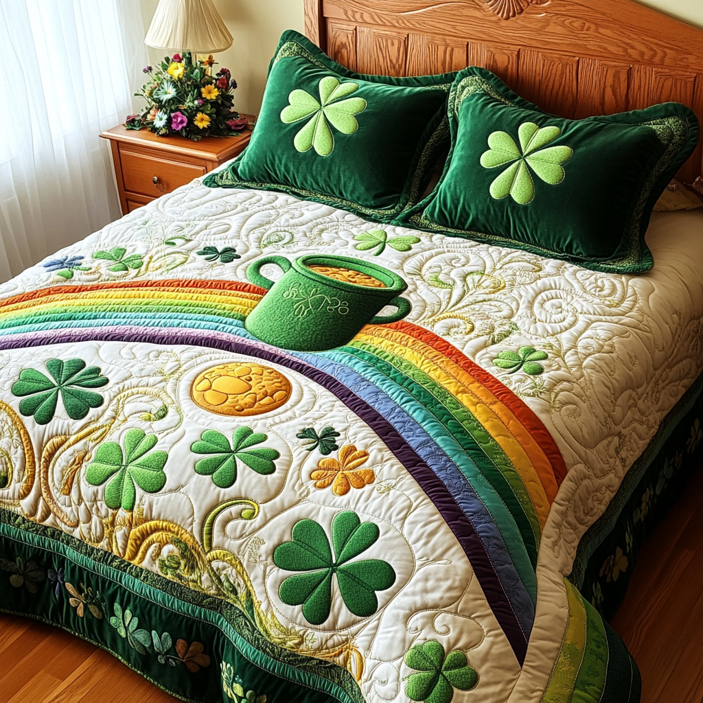 Irish Pot Of Gold DAI090125010 Quilt Bedding Set