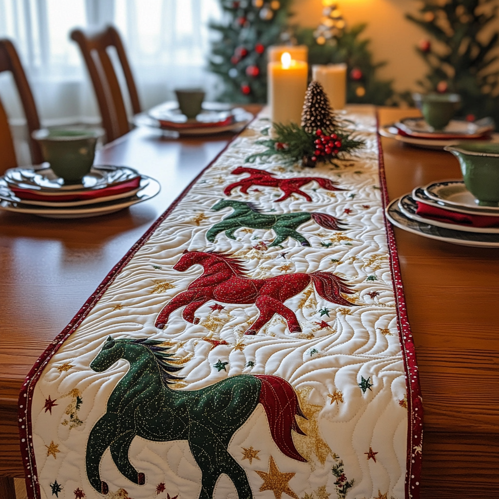 Horse TAI041024323 Quilted Table Runner