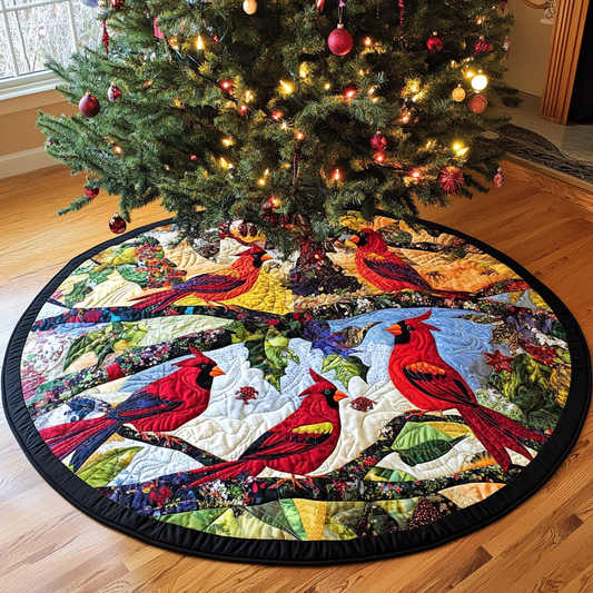 Christmas Cardinal TAI021024176 Quilted Tree Skirt