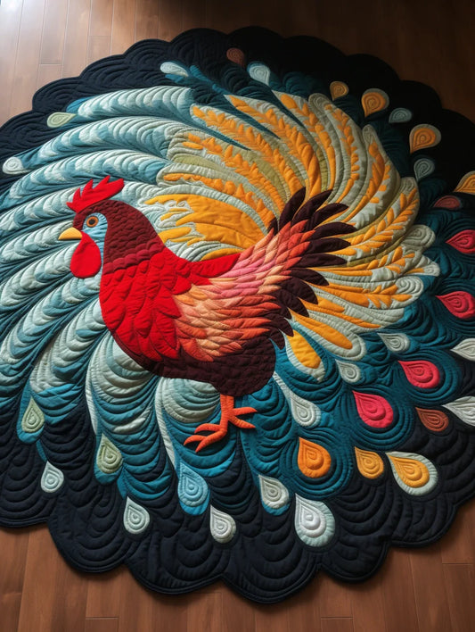 Chicken TAI221223095 Quilted Round Mat