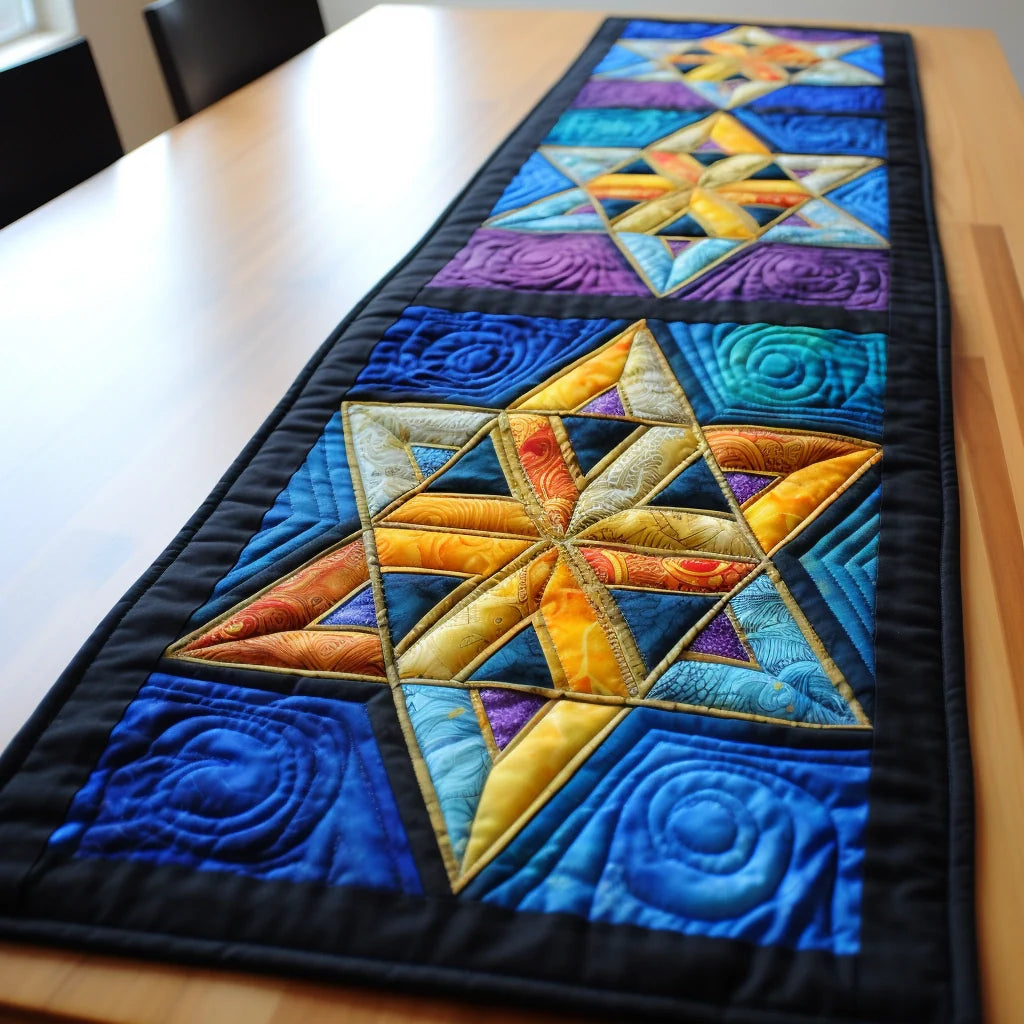 Jewish Star Of David TAI040124409 Quilted Table Runner