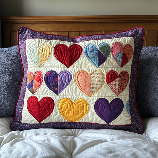 Heart DAI230924162 Quilted Pillow Case