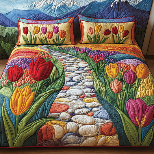 Tulip Garden DAI190225170 Quilt Bedding Set