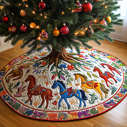 Horse TAI041024150 Quilted Tree Skirt