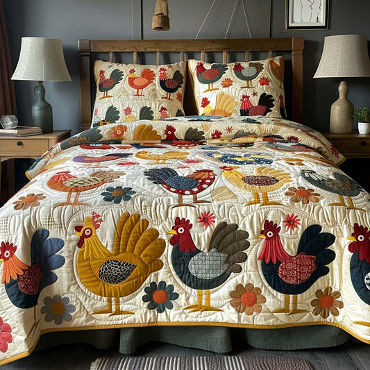 Chicken TAI041024548 Quilt Bedding Set