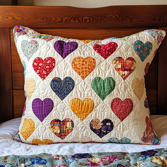 Heart TAI181024442 Quilted Pillow Case